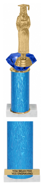 Diamond Riser Rectangle/Oval Column Trophy [TDRQRD19] – Trophy Depot