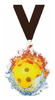 Pickleball Fire & Water Colorix-M Acrylic Medal [MACR5-FW-PKL-Q]