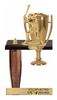 Two Baseball Bat Column Trophy [TBAT20-Bat-8in]