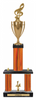 Two-Post Trophy w/ Rectangle/Oval Center Column w/ Cup [T3MC32]