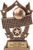 Volleyball Arch Resin Trophy - 6.25