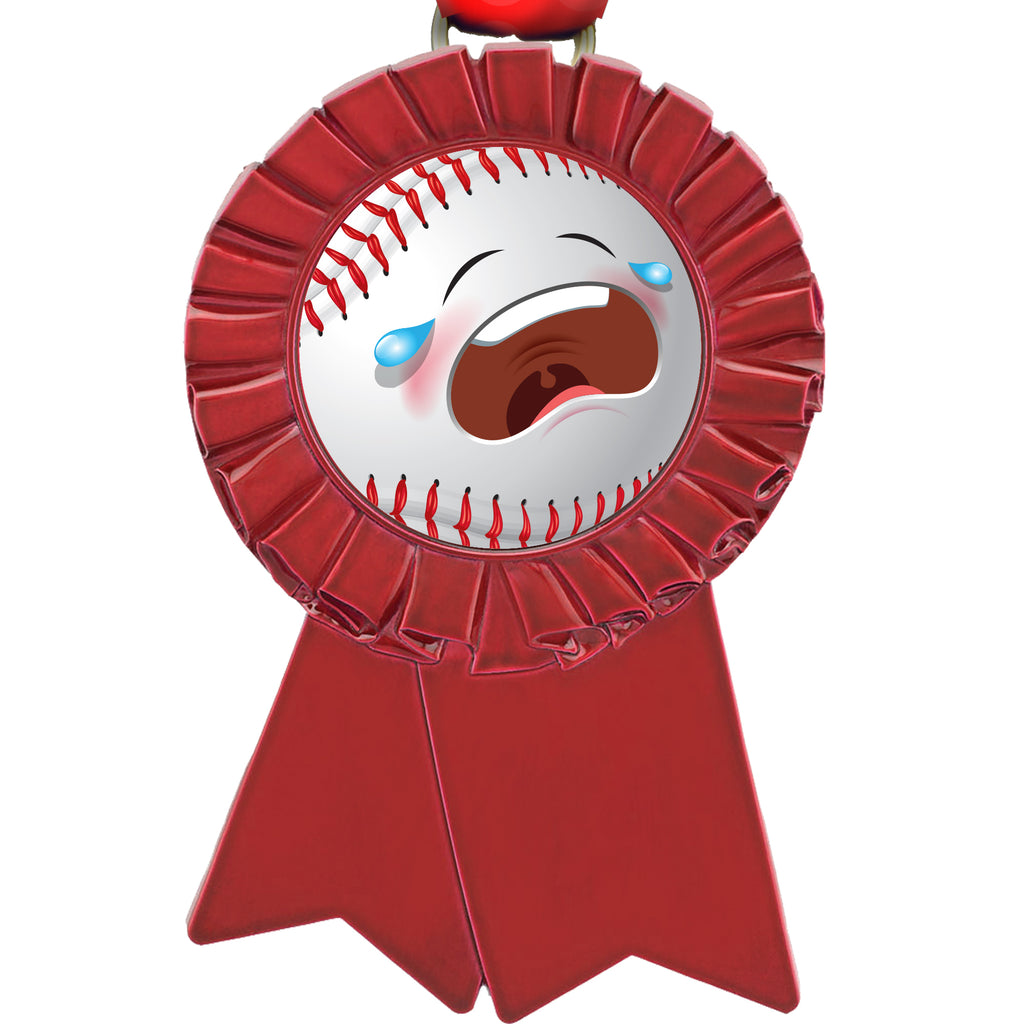 5" Diecast Ribbon Insert Medal - Red [MRIB-RED]