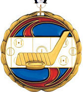 Hockey Epoxy Color Medal - Gold [MEC2-HK-G]