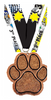Glitter Paw Medal - 2 inch [MGPAW2]