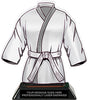 Martial Arts Uniform Colorix-T Acrylic Trophy- White [TACR7-JSY-MA-WHT-Q]