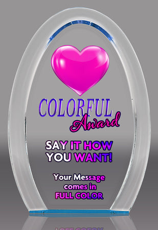 Custom Acrylic Blue Oval Halo- 7 inch [ABOH-7-FC]