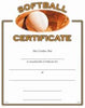 Sport Certificates: Softball [SCTSB]
