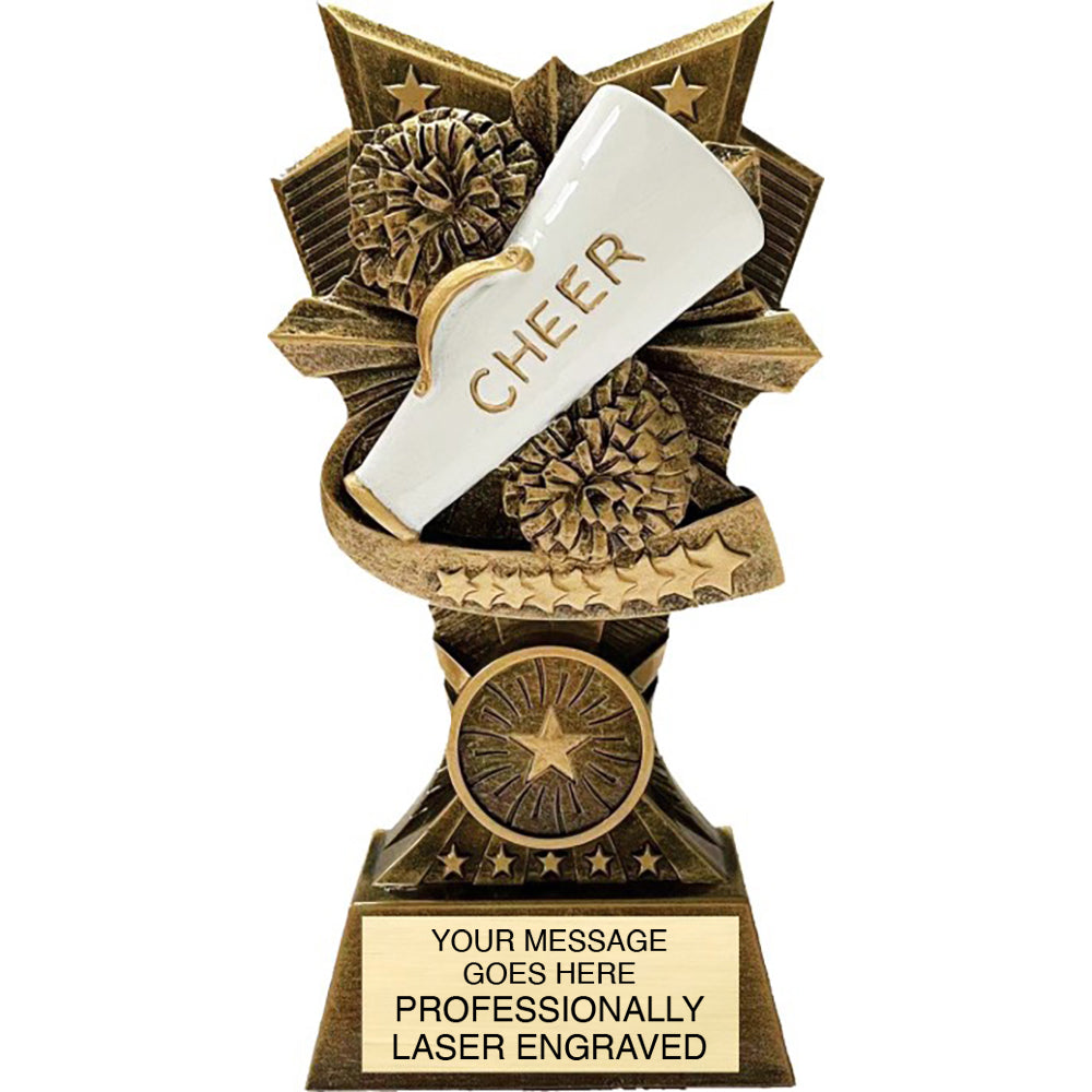 Cheer 3D Resin Sculpture Trophies - 6" [RM113D-CH]