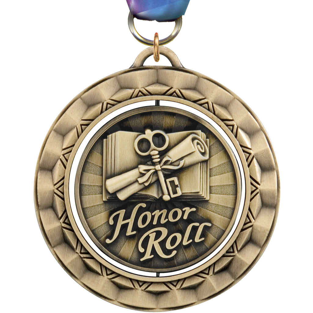 2 5/16" Honor Roll Spinning Medal [MSPN-HNRL]