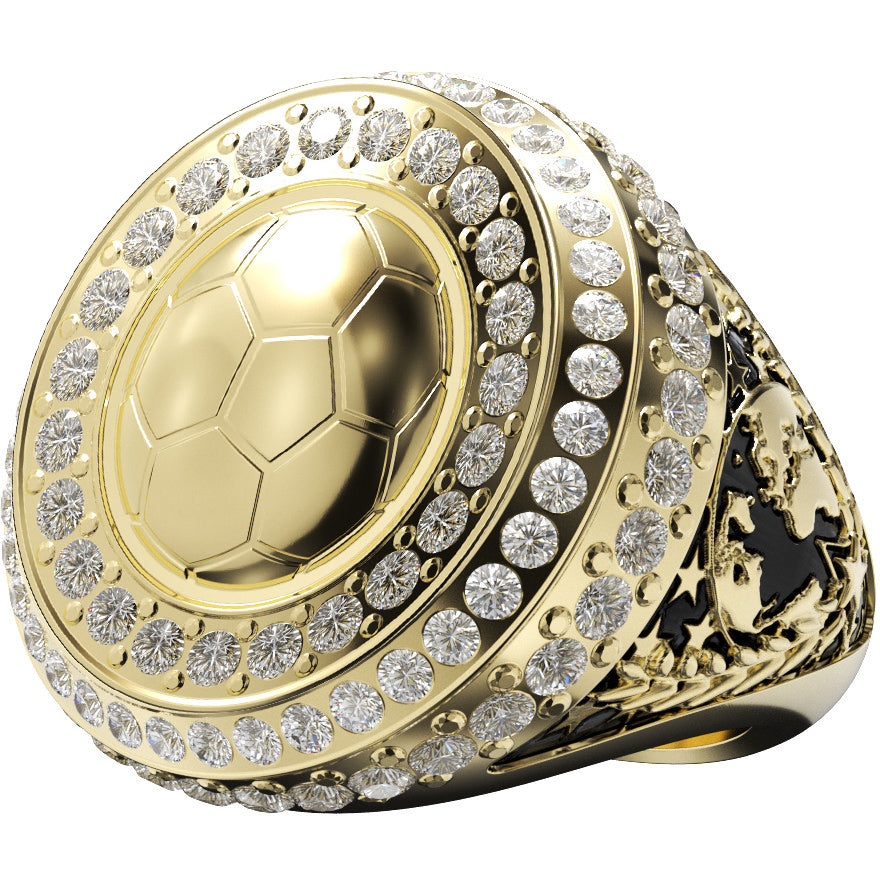 Soccer World Class Championship Stones Ring - Gold [RSWCG-SC-STN-G]