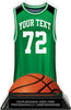 Basketball Jersey Colorix-T Acrylic Trophy- Green [TACR7-JSY-BK-GRN-Q]