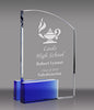 Crystal Arch Award with Cobalt Blue Stand [CF219-8-BL-X]