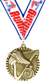 2" Track Gold Victory Medal [MVY2-TK]