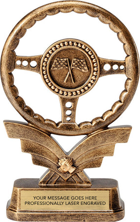 Steering Wheel Resin Trophy [RSW8]