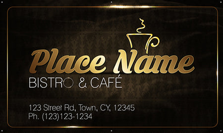 Bistro & CafÃ© Vinyl Banner- Elegant [VB-BTRCO-ELT]
