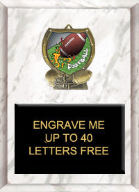 Football Sport Shield Plaque [PSHLD79-FB]