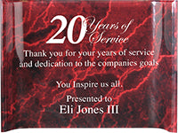 6x8 Red Marbleized Acrylic Crescent Award [AJD68-RED]