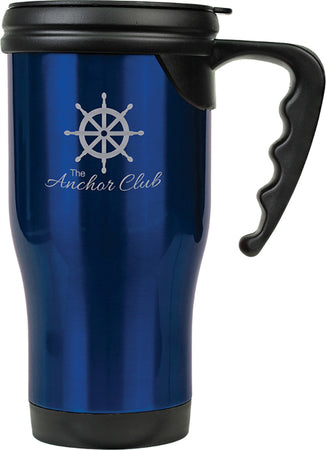 14 oz Laserable Travel Mug- Blue [JCTM14-063]