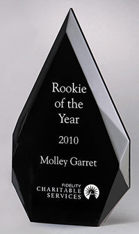 Flame Series Acrylic Award with Black Silk Screened Back [AT756-9]