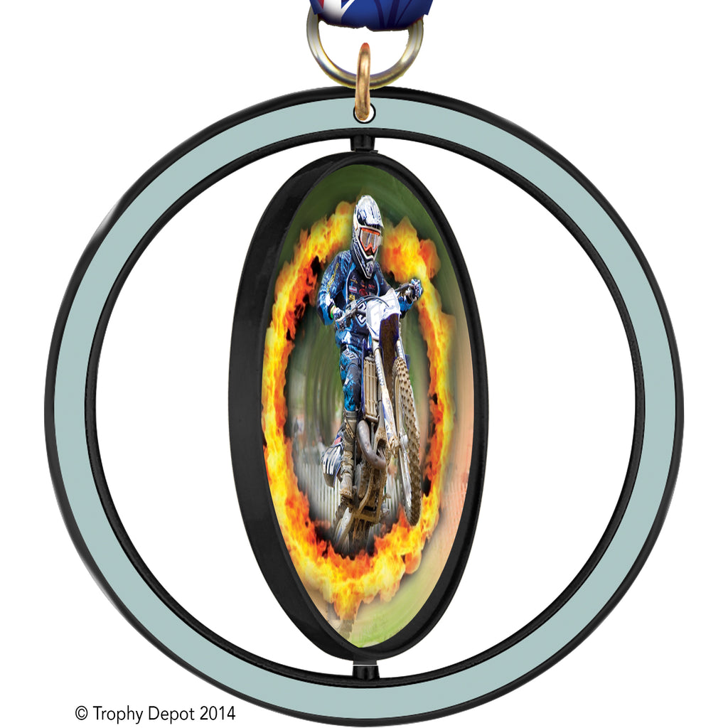 2.5" Exclusive Spinning Insert Glow-in-the-Dark Medal [M2SPN-GLW]