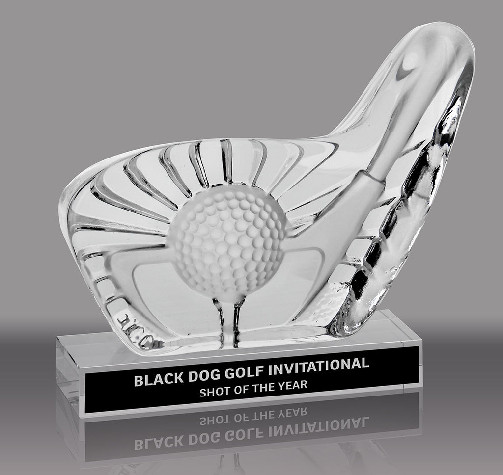 Golf Club Sculpted Glass Award [CRSC-CLB-GL]