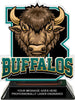 Buffalos Mascot Colorix-T Acrylic Trophy - 6.25 inch Teal [TACR6-MSCT-BUF-TEAL-Q]