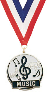 Music Enameled Medal [M2EP-MC-S]