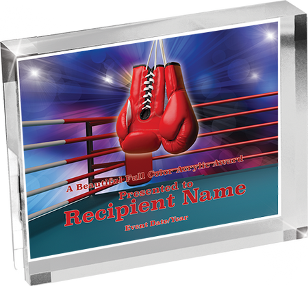 Boxing Horizontal Vibrix Acrylic Award [A43BH-BX]