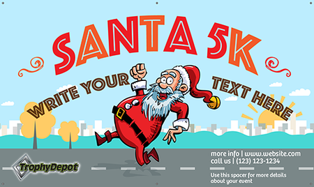 Santa Run Vinyl Banner- 5K [VB-SNTRN-S5K]