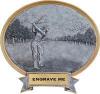 Golf Sport Legend Oval Resin Trophy - Female [SLO8-GLF]