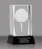 Crystal Optical Ball & Tee Golf Award- 4 inch [CRGSF]