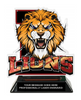 Lions Mascot Colorix-T Acrylic Trophy [TACR6-MSCT-LION-Q]