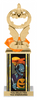 Halloween Zombie Diamond Riser Rectangle Column Trophy- 11 inch [TDRSQ11STK-ZMB]