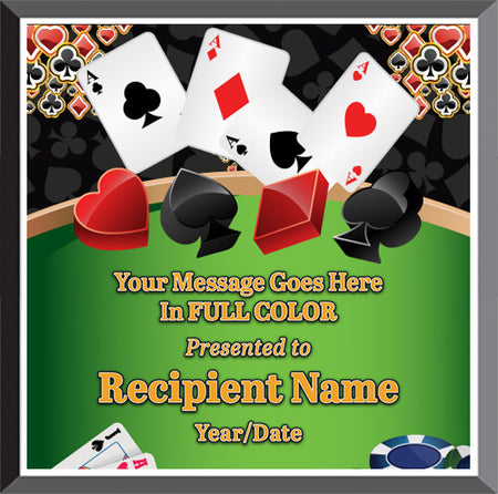 Poker Square Graphix Plaque [PGFXQ88-PK]