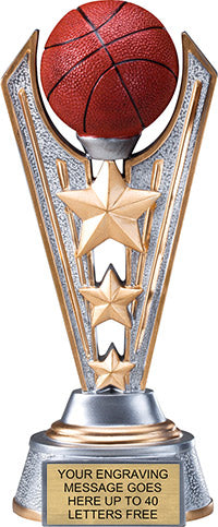 Basketball Triple-Star Victory Resin Trophy [RMV9-BK]