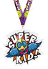 Softball Super Kid In Flight Acrylic Medal- 5 Inch [MACR5-SHKD-SBM-Q]