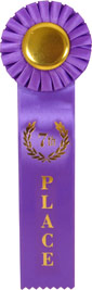 7th Place Single Streamer Rosette Ribbon [R10R1-7TH]