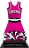 Cheer Uniform Colorix-T Acrylic Trophy - Pink [TACR7-JSY-CH-PNK-Q]