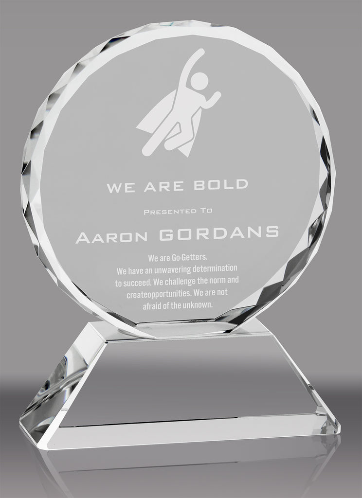 Eclipse Faceted Crystal Award - 6.5 inch [CM263-6]