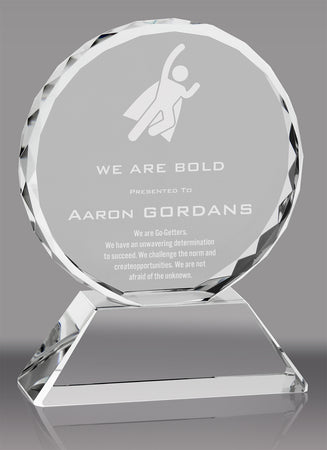 Eclipse Faceted Crystal Award - 6.5 inch [CM263-6]