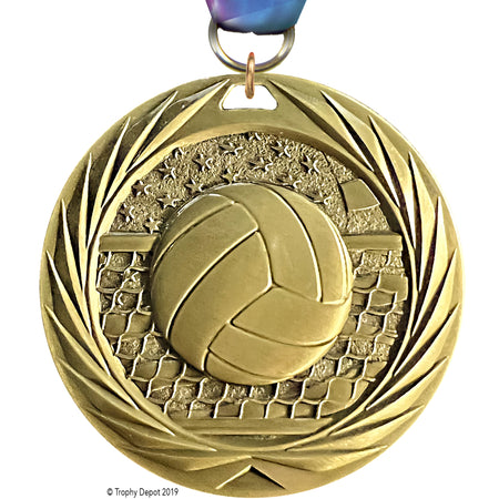 Volleyball 2.75 inch Blade 3D Diecast Medal [MBD2-VB]