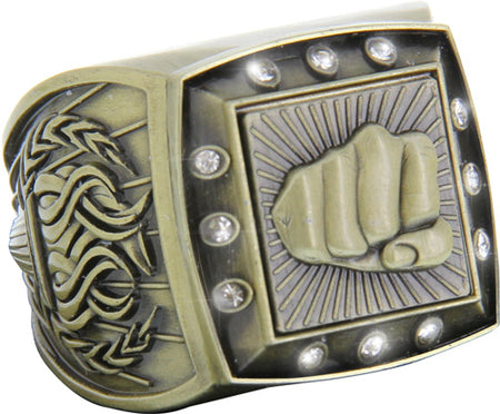 Championship Ring with Activity Insert- Martial Arts Gold [RGSJ-G-12ST-MA]