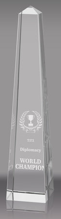 Crystal Obelisk Award- 12 inch [CYOBE-12-X]