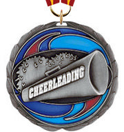 Cheer Epoxy Color Medal - Silver [MEC2-CH-S]