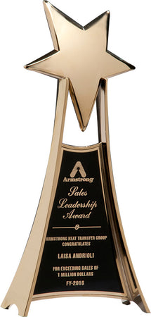 Gold Finish Metal Star Trophy [TD1502]