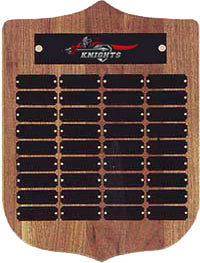 12"x16" Genuine Walnut 36 Plate Perpetual Shield Plaque [TDP41-FC]