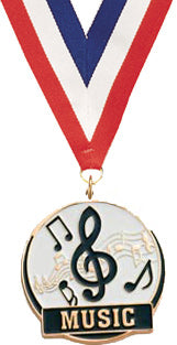 Music Enameled Medal [M2EP-MC-B]