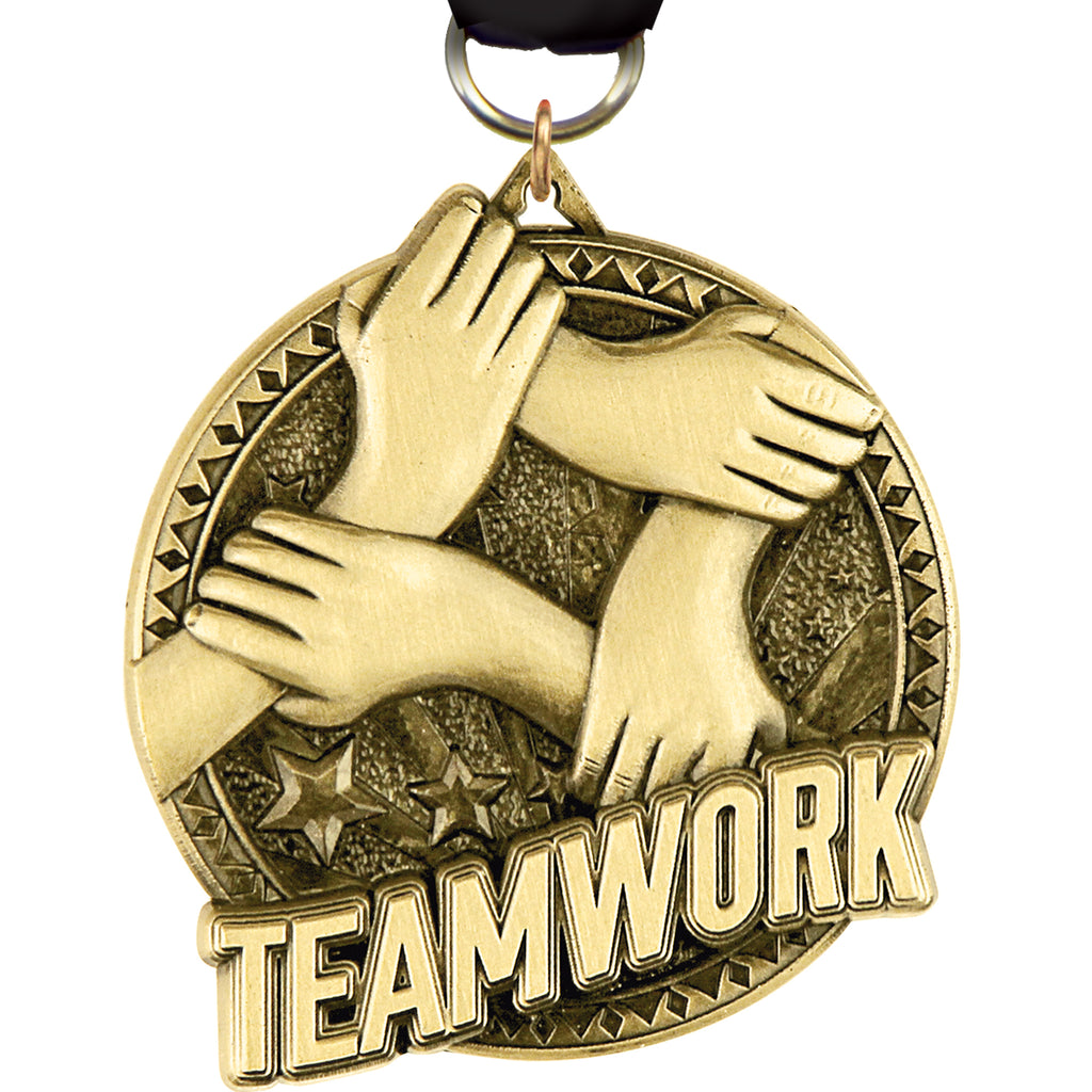 2" Teamwork Ultra-Impact 3-D Medal [MDTD2-TMWRK]