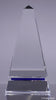 Monolith Two-Tier Award with Reflective Blue Bottom -  8 inch [CM22M-8]