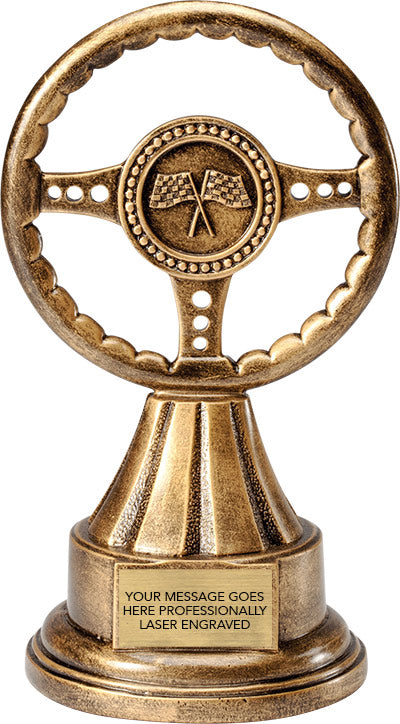 Steering Wheel Resin Trophy [RSW10]